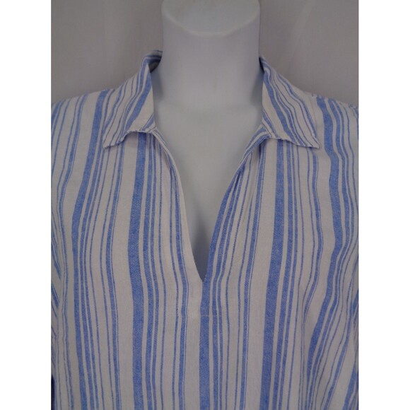 CAbi Linen Blend Pacific Popover Tunic Top Size XL Lagenlook Coastal - Picture 5 of 9